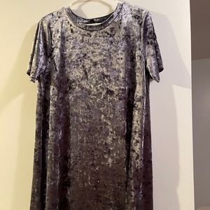 Grey velvet dress